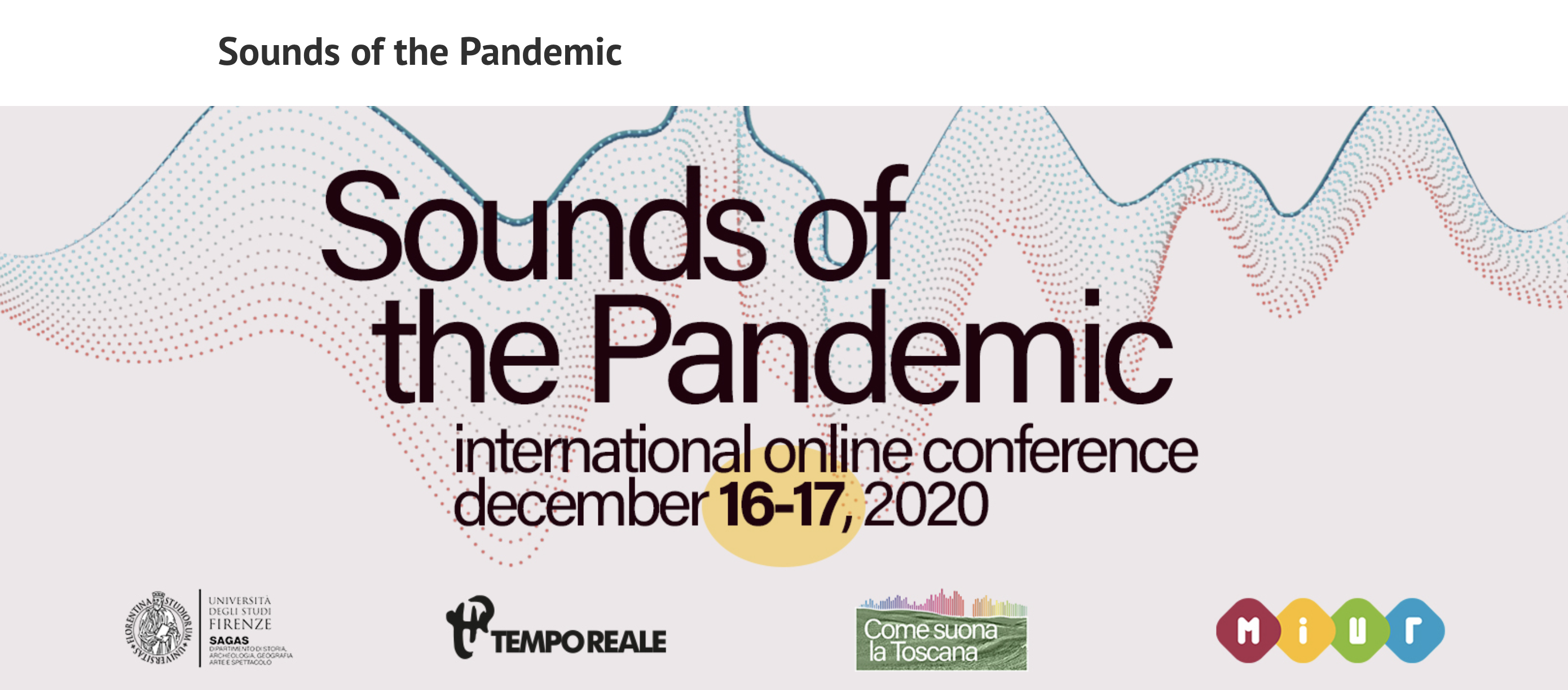 SoundsOfThePandemic 2020